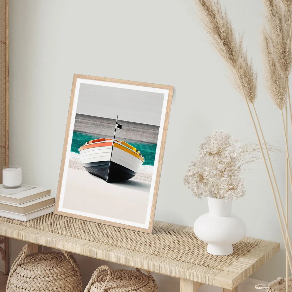 Poster in light oak frame - In Its Place - 50x70 cm