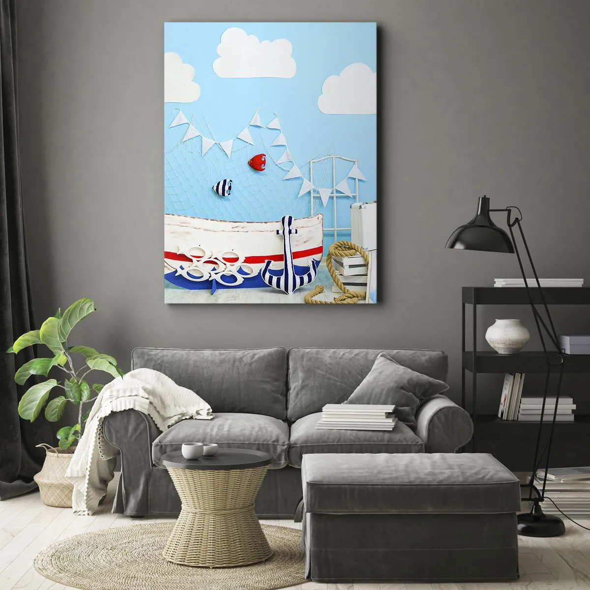 Canvas picture - Child's Longing for Adventure - 55x100 cm
