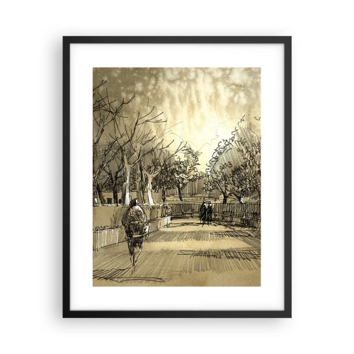 Poster in black frame - Moment Stopped with a Feather - 40x50 cm