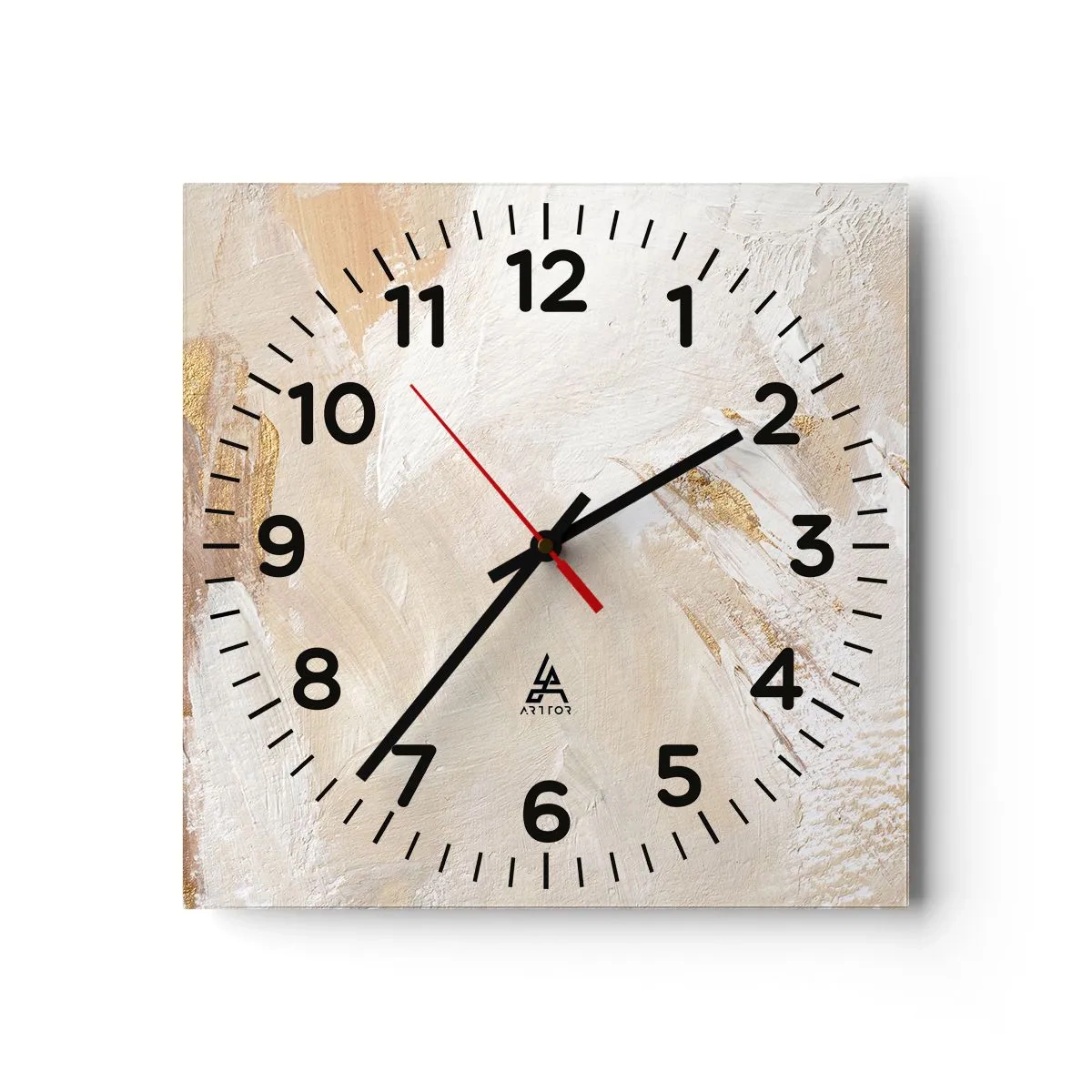 Wall clock - Clock on glass - Pastel Composition - 40x40 cm