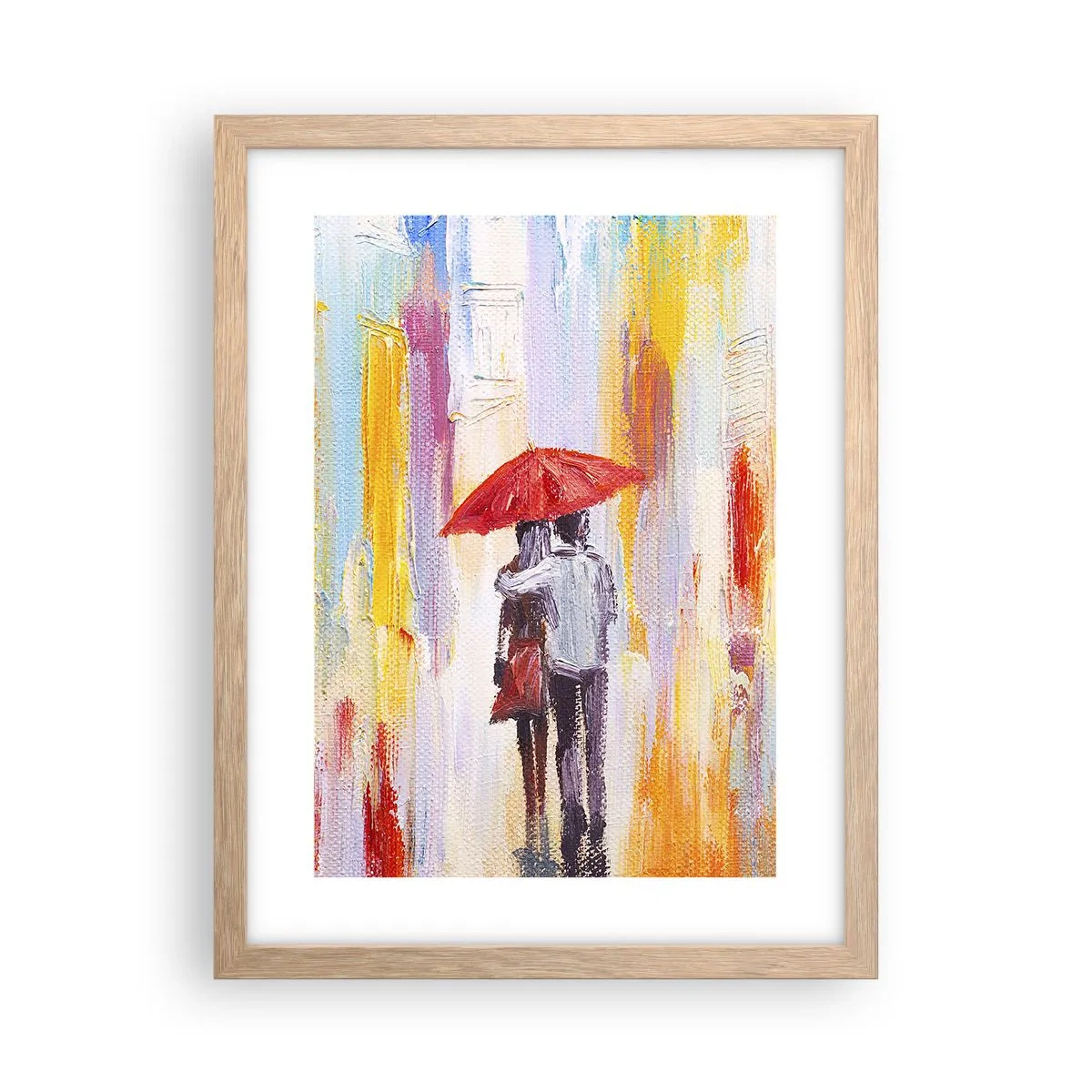 Poster in light oak frame - Let It rain - 30x40 cm