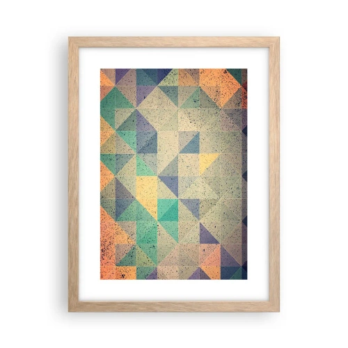 Poster in light oak frame - The Republic of Triangles - 30x40 cm