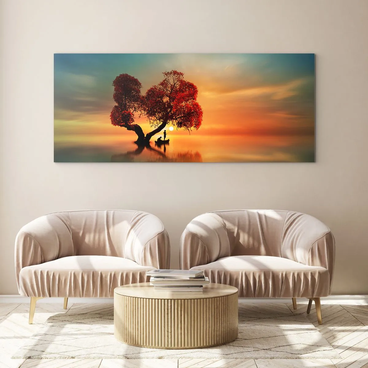 Glass picture - Far Away and Lost to the World - 140x50 cm