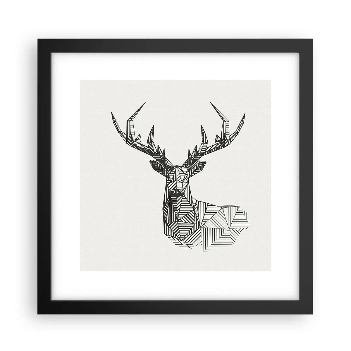 Poster in black frame - Derr in Cubist Style - 30x30 cm
