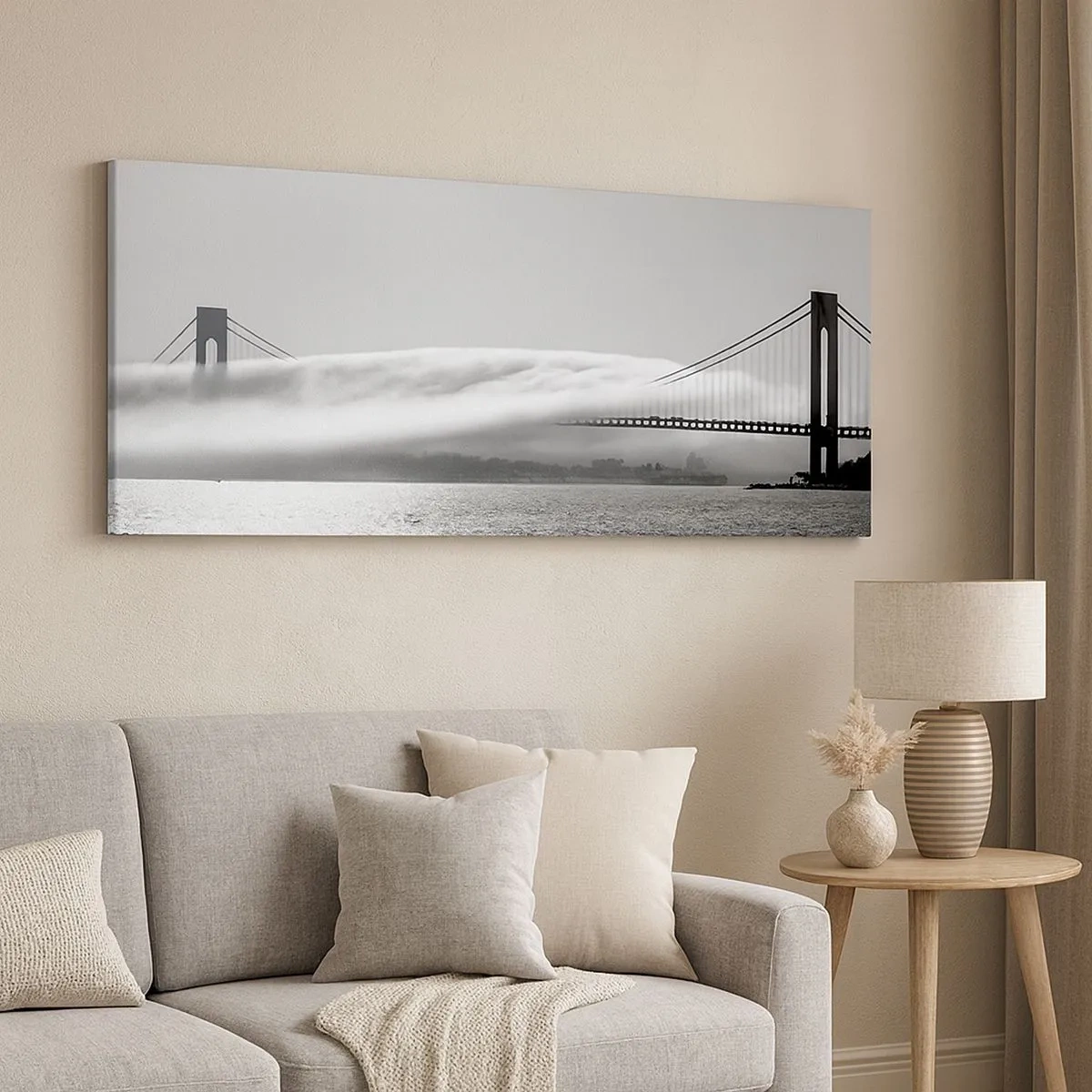 Canvas picture - Sailing through the Golden Gate - 100x40 cm