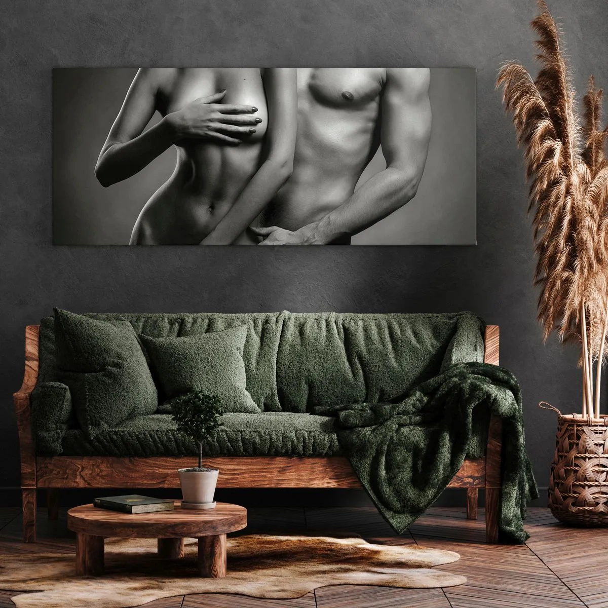 Canvas picture - Adam and Eve - 100x40 cm