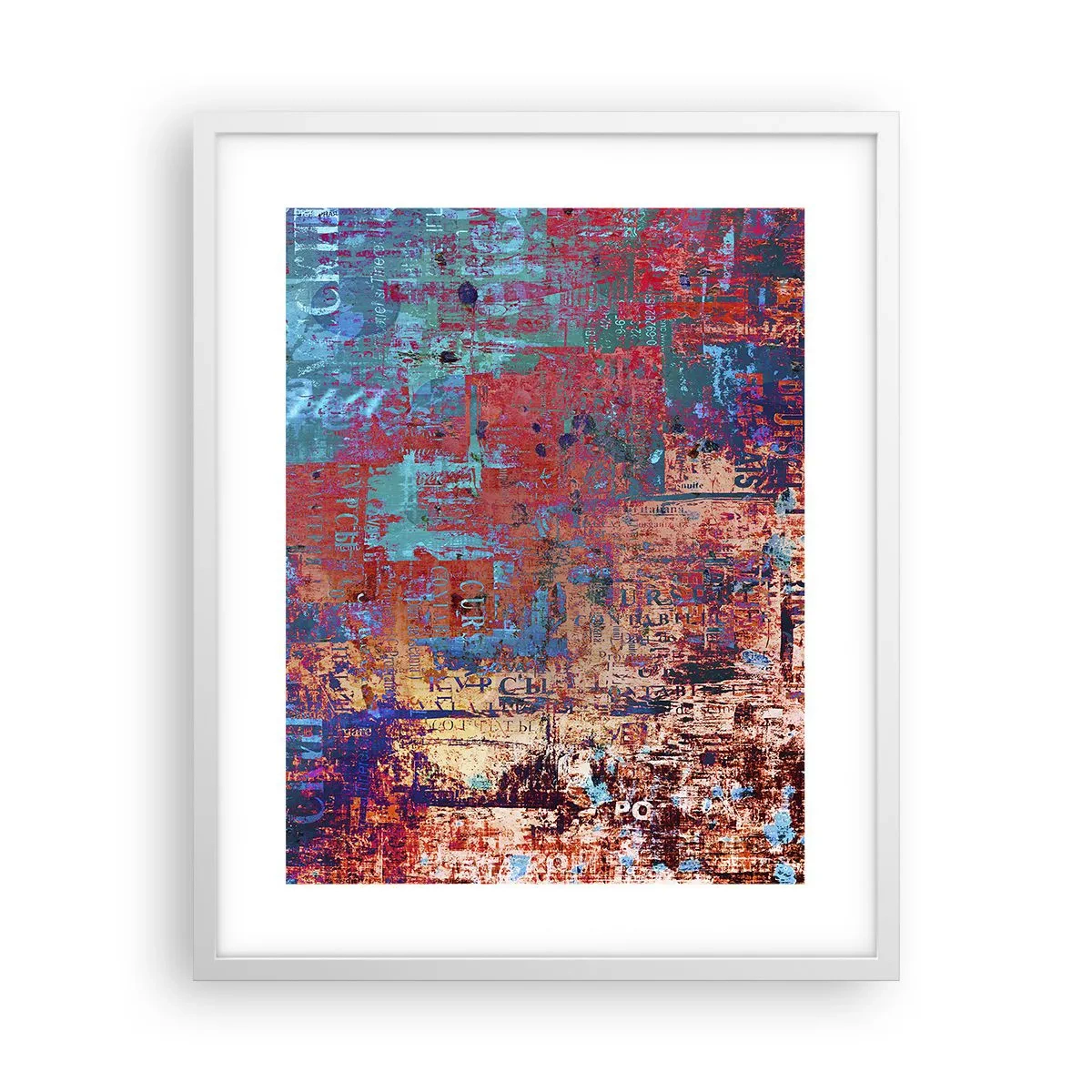 Poster in white frmae - Memory and Oblivion - 40x50 cm