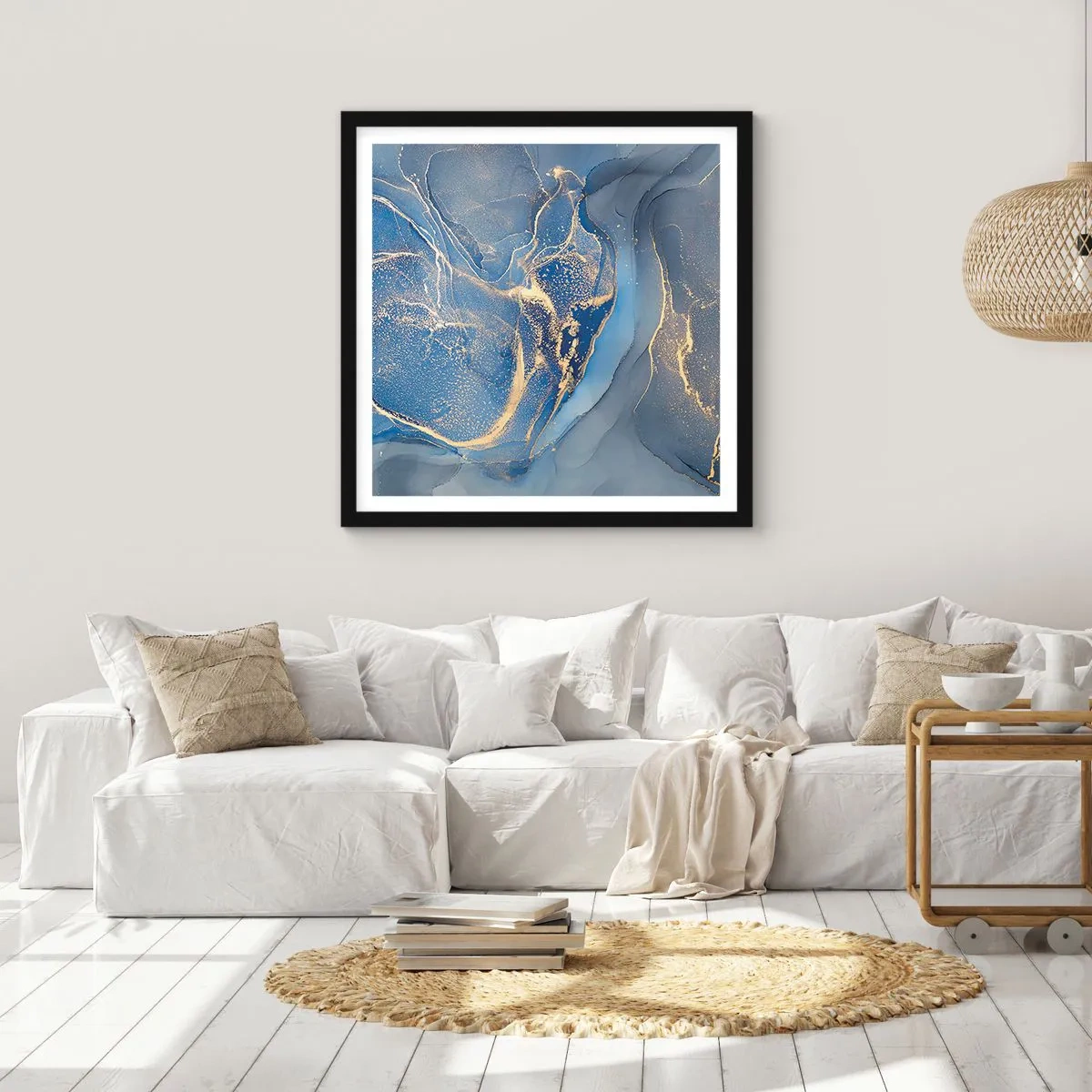 Poster in black frame - Gold Dust - 50x50 cm