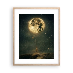 Poster in light oak frame - One that Stole the Moon - 40x50 cm