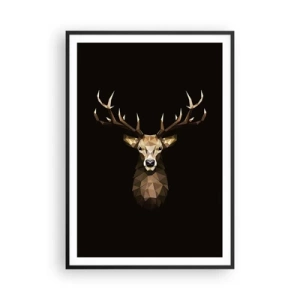 Poster in black frame - Cubist Deer - 70x100 cm