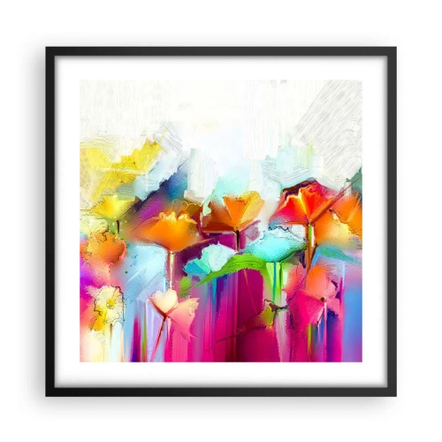 Poster in black frame - Rainbow Has Bloomed - 50x50 cm