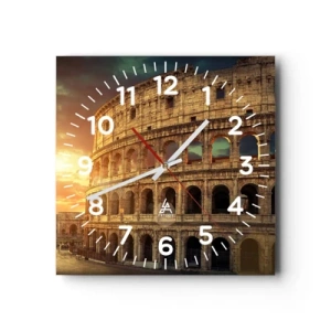 Wall clock - Clock on glass - Colossal Impression - 30x30 cm