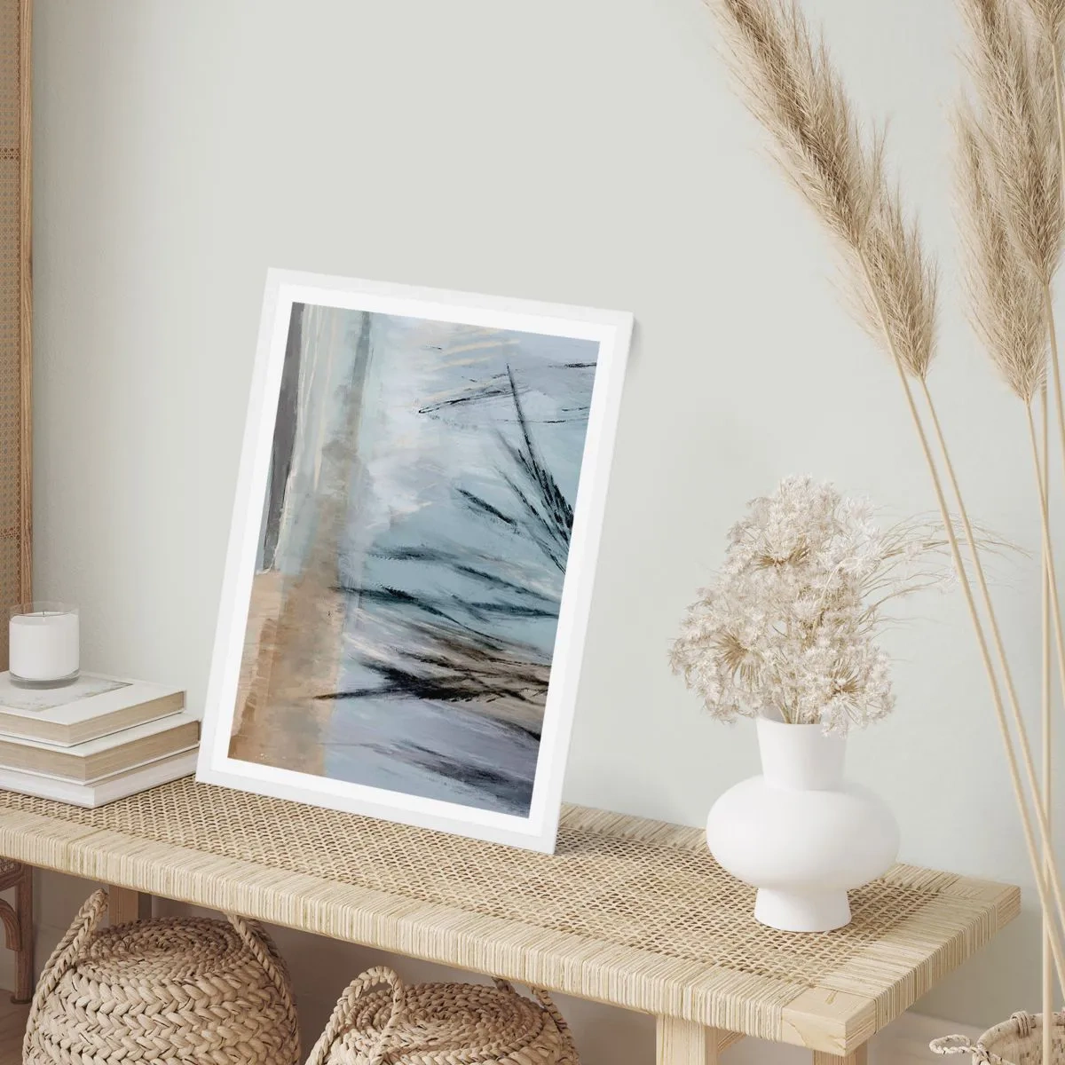 Poster in white frmae - Winter Fields - 40x50 cm