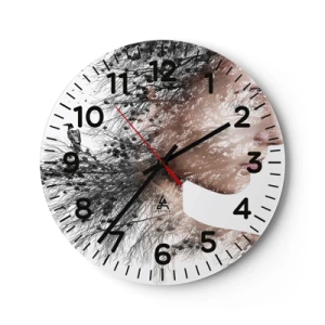 Wall clock - Clock on glass - Spirit of a Forest - 30x30 cm
