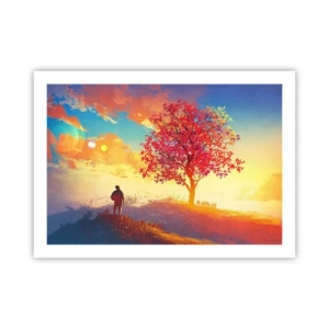 Poster - Pilgrim at Its Goal - 70x50 cm