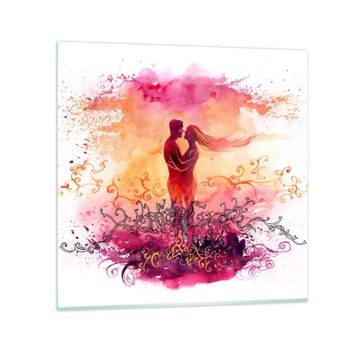 Glass picture - One Heart! It Is All I Need… - 40x40 cm