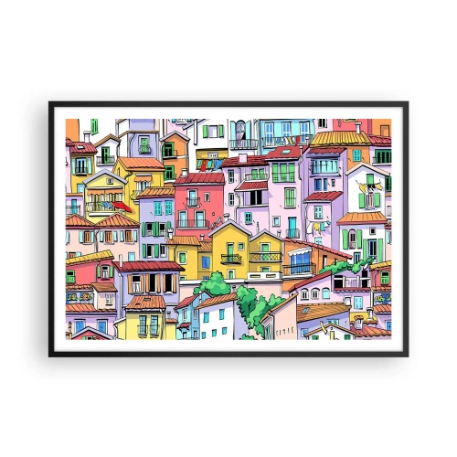 Poster in black frame - Merry City - 100x70 cm
