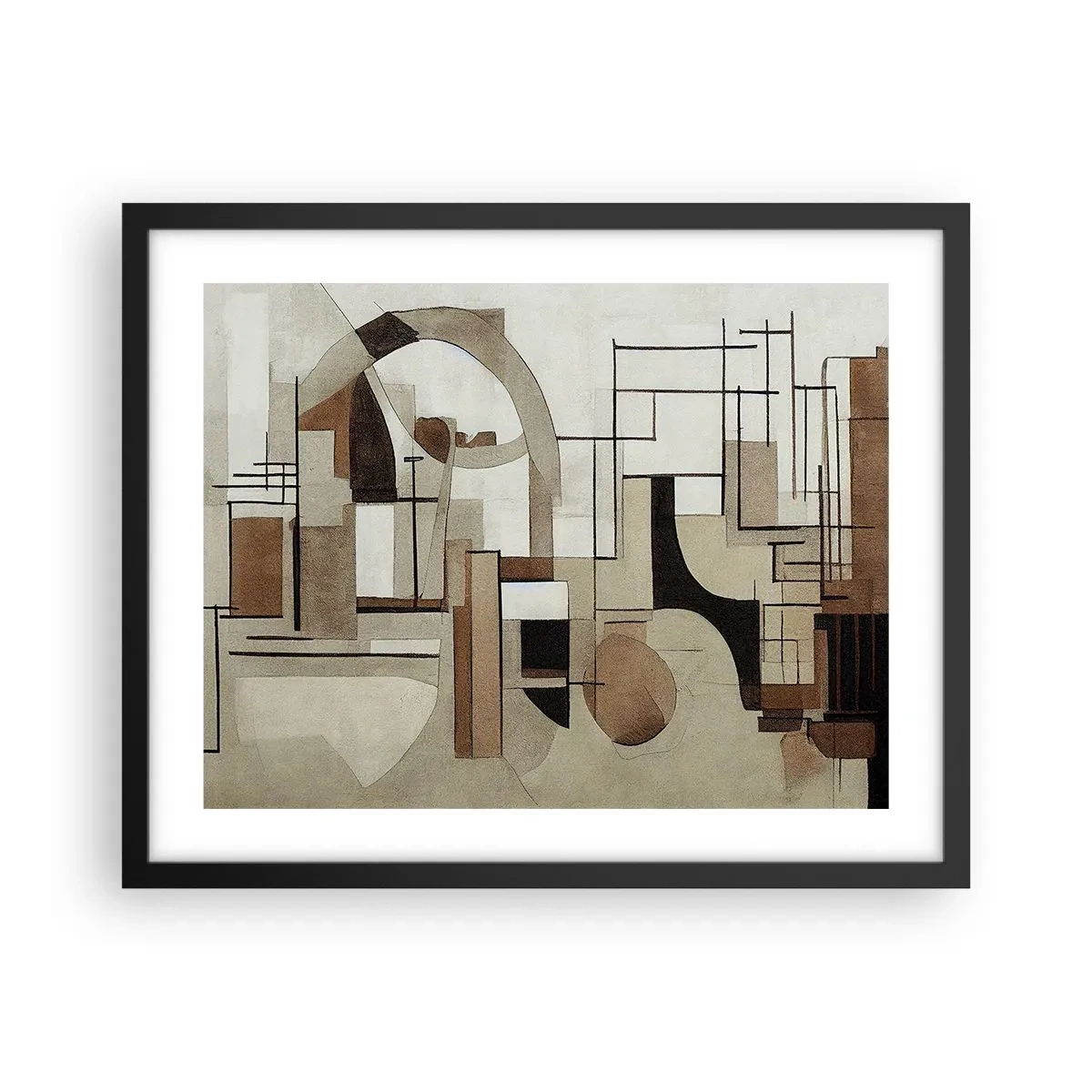 Poster in black frame - City Landscape 2.0 - 50x40 cm