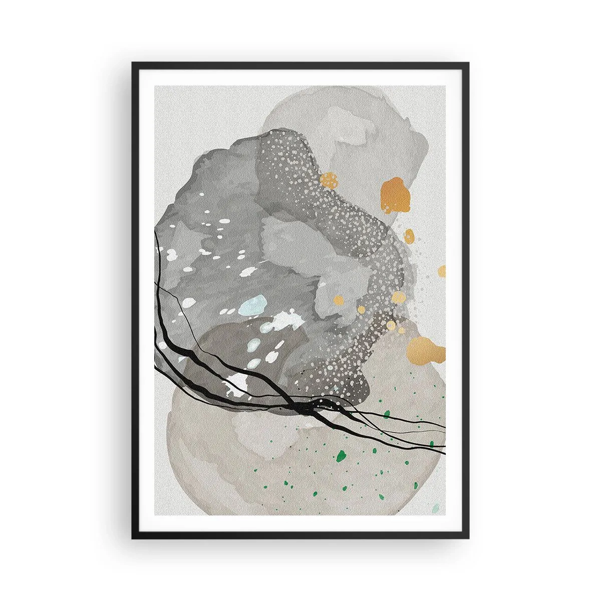 Poster in black frame - Organic Composition  - 70x100 cm