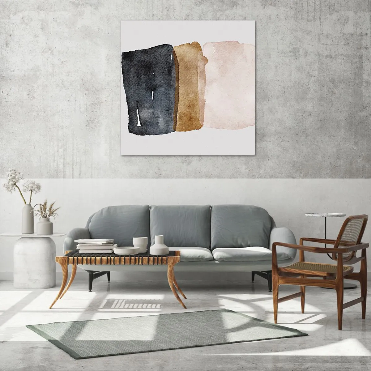 Glass picture - Composition of the Colours of the Soil - 60x60 cm