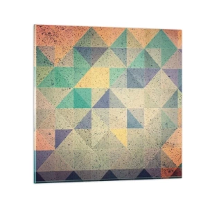 Glass picture - The Republic of Triangles - 40x40 cm
