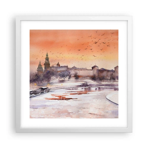 Poster in white frmae - Royal Sunset - 40x40 cm