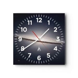 Wall clock - Clock on glass - A Long Time Ago in a Distant Galaxy - 40x40 cm
