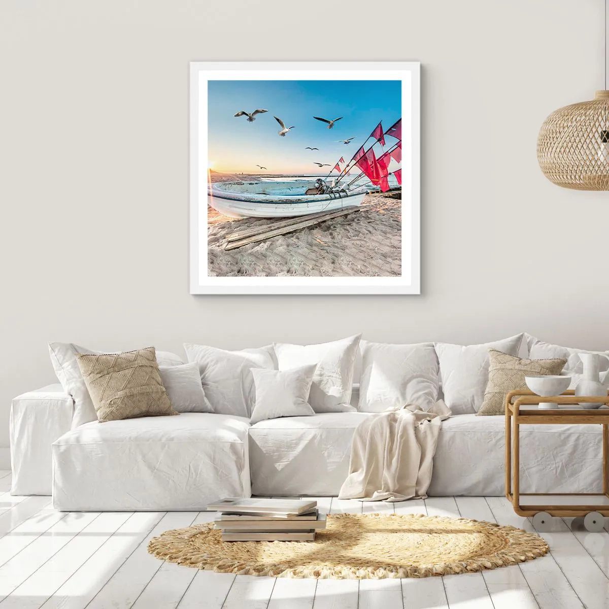 Poster in white frmae - Deserved Rest - 50x50 cm