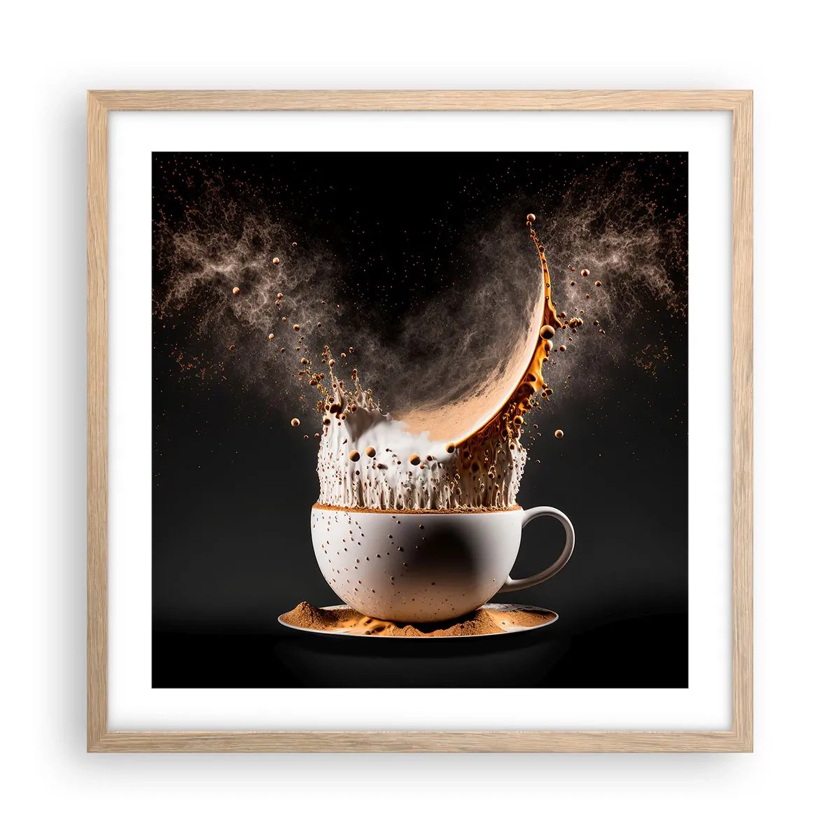 Poster in light oak frame - Explosion of Flavour - 50x50 cm