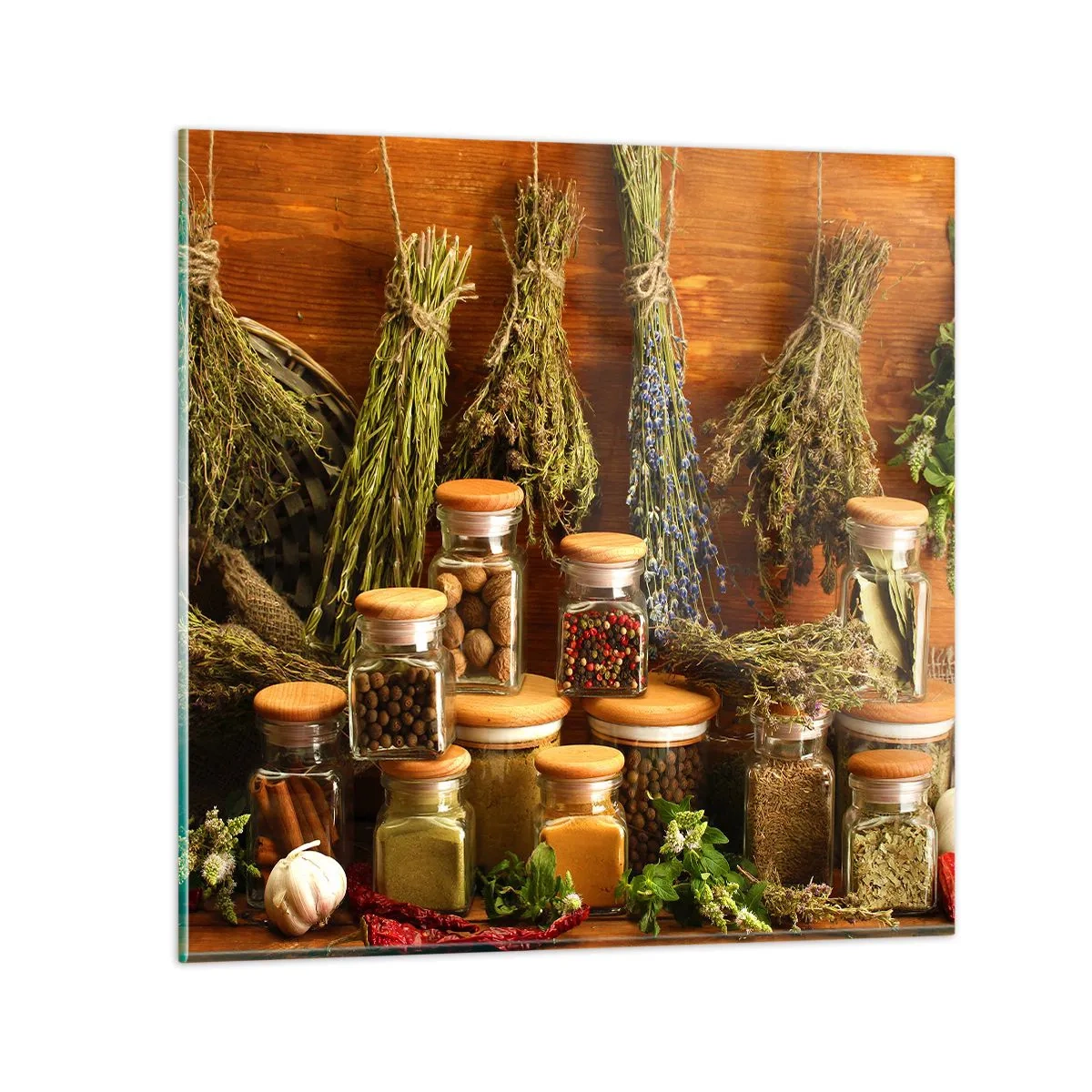 Glass picture - Kitchen Magic - 50x50 cm