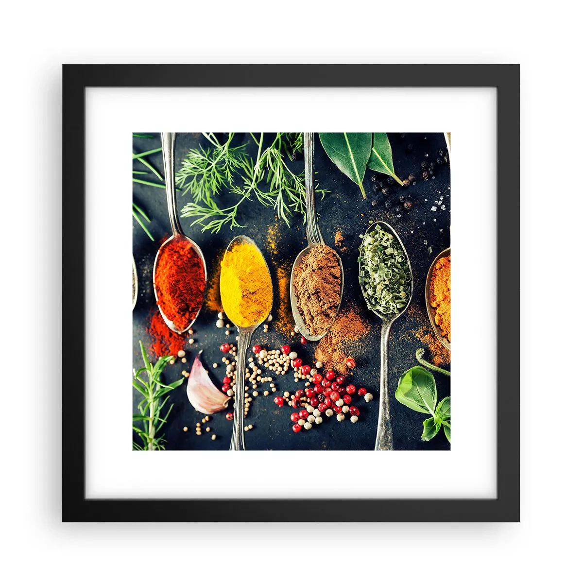 Poster in black frame - Culinary Magic - 30x30 cm