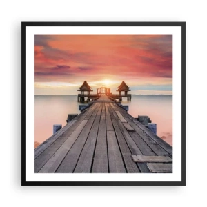 Poster in black frame - Sunset on the East - 60x60 cm