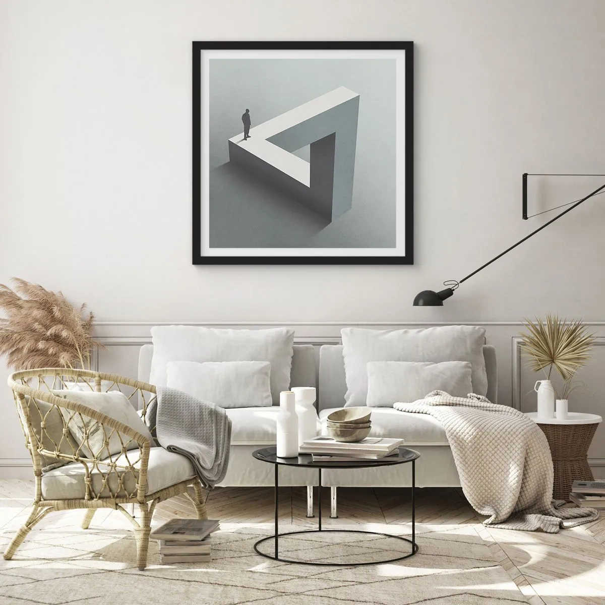 Poster in black frame - And Yet It Is Possible - 60x60 cm