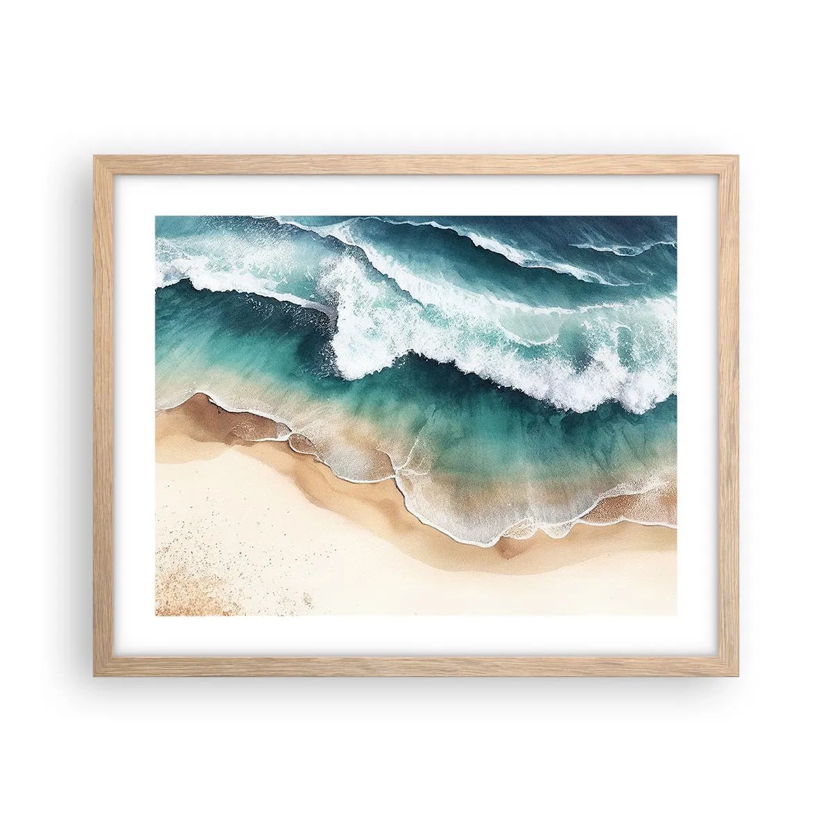 Poster in light oak frame - Eternal Encounter - 50x40 cm