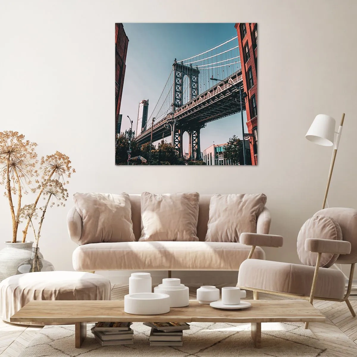 Canvas picture - Over the City Waves - 50x50 cm