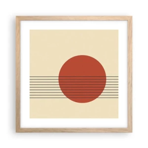 Poster in light oak frame - Around and Beoynd - 40x40 cm
