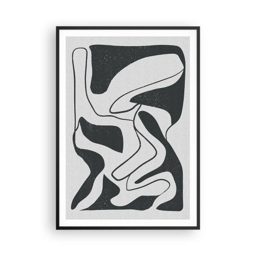 Poster in black frame - Abstract Fun in a Maze - 70x100 cm