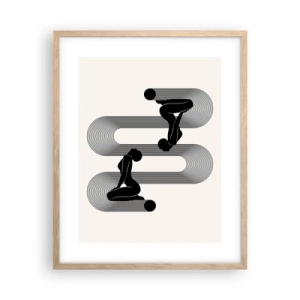 Poster in light oak frame - Sensual Symmetry - 40x50 cm