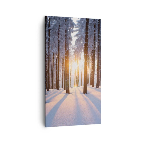 Canvas picture - Clearly Black on White - 45x80 cm