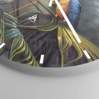 Clock face with lines