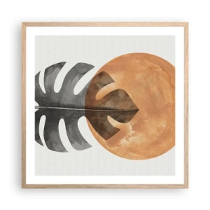 Poster in light oak frame - Always the Sun - 60x60 cm