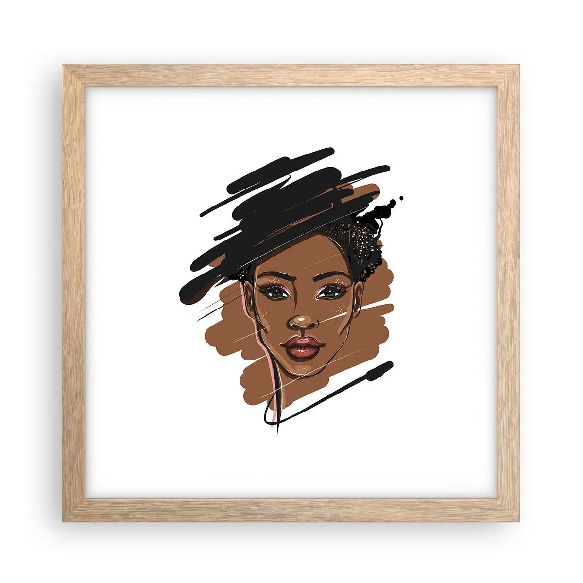 Poster in light oak frame - Sweet Like Chocolate - 30x30 cm
