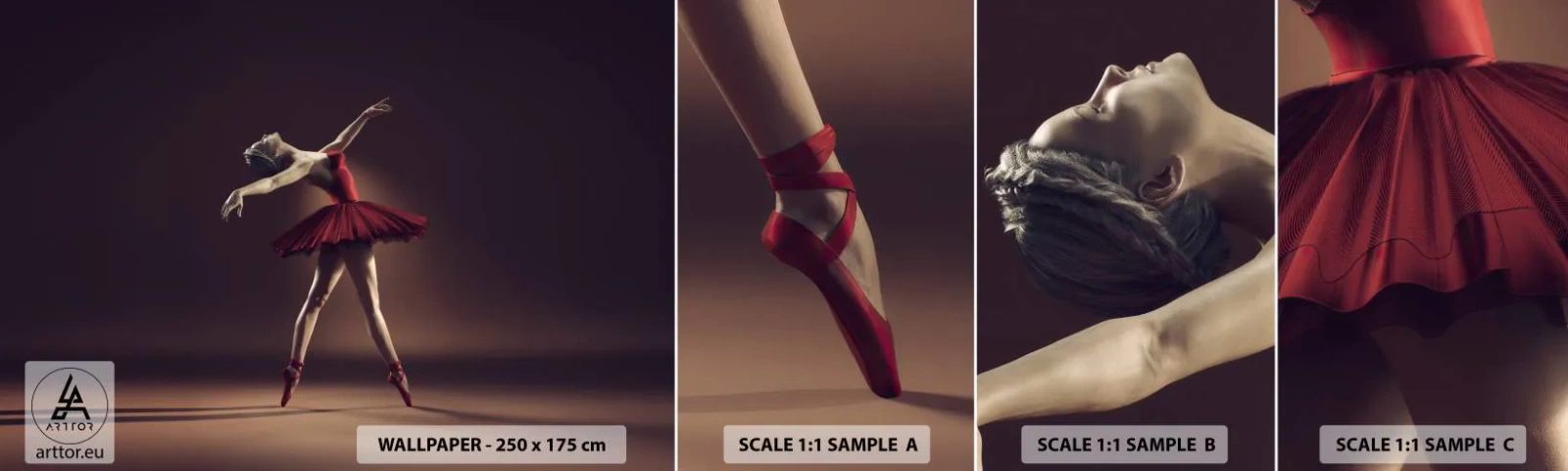 Photo Wallpaper Sample Standard Eco - Prima Ballerina - Ballerina, Dance, Ballet - 100x30 cm