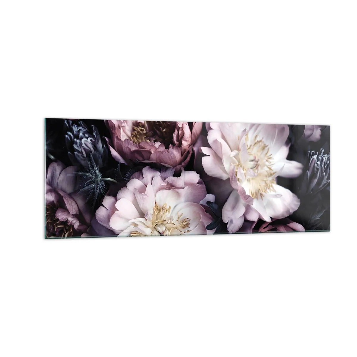 Glass picture - Old Style Bouquet - 140x50 cm