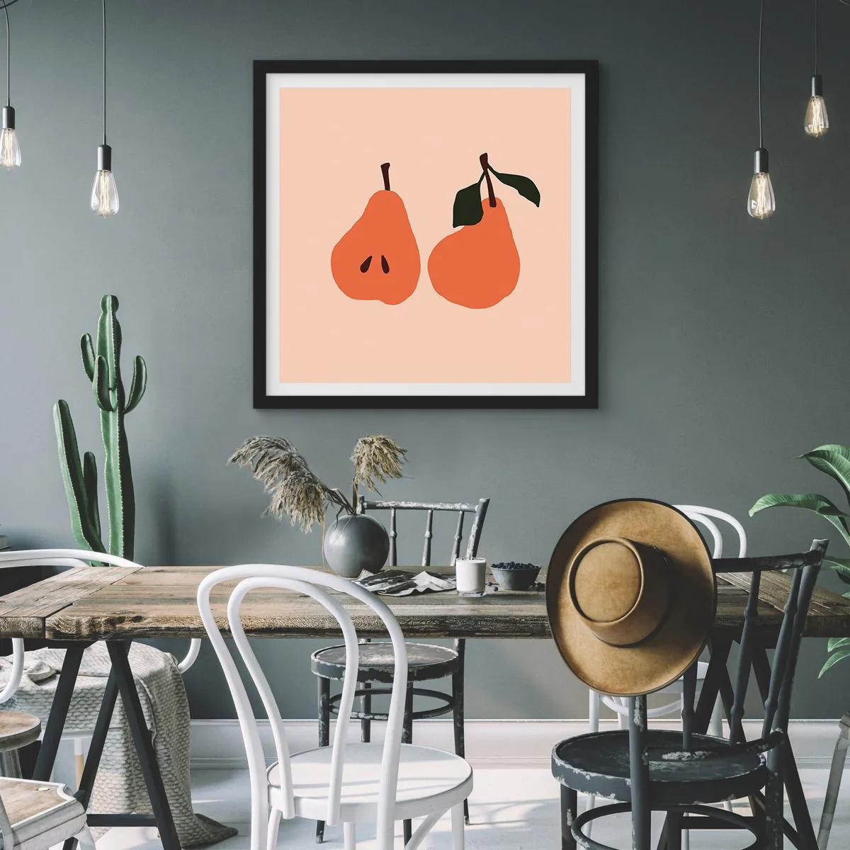 Poster in black frame - Overly Sweet - 60x60 cm