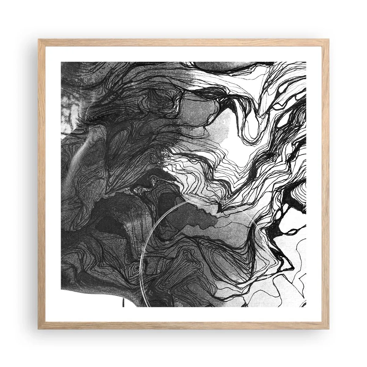 Poster in light oak frame - Wrapped up in Dreams - 60x60 cm