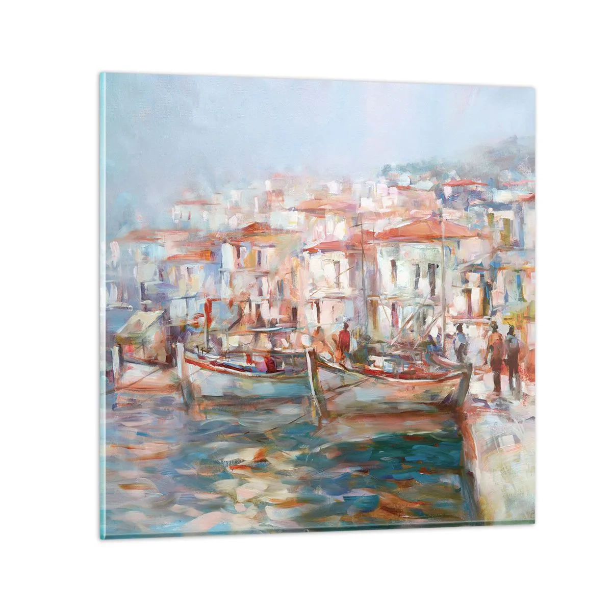 Glass picture - Holidays in Pastel - 30x30 cm