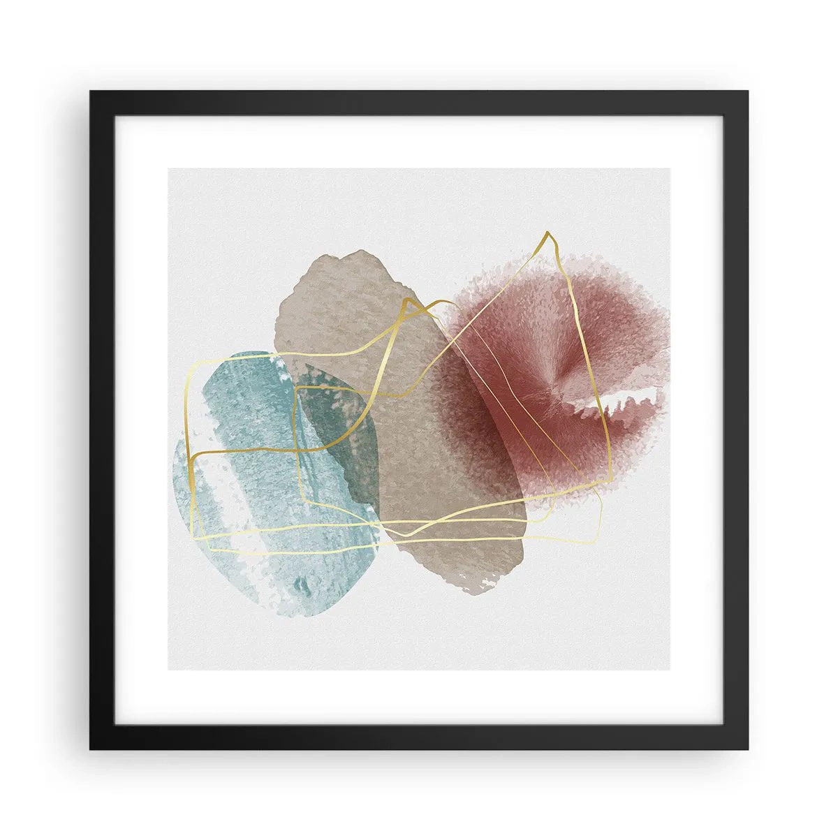 Poster in black frame - Beads of Space - 40x40 cm