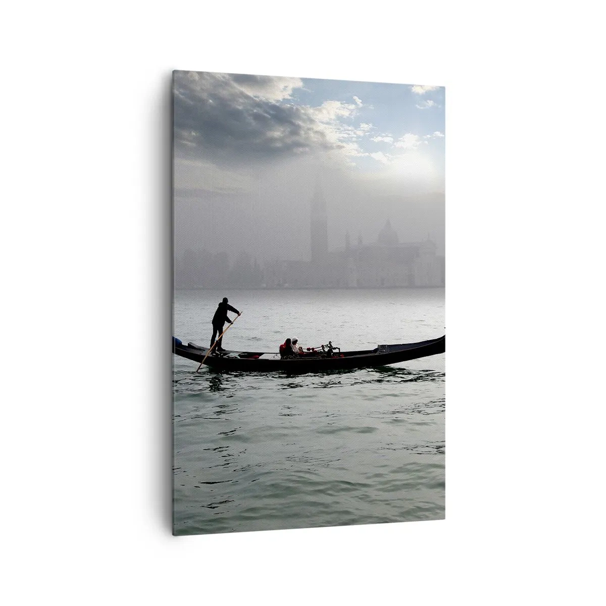 Canvas picture - Fairytale City from Water and Fog - 80x120 cm