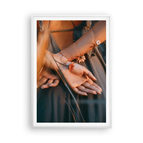 Poster in white frmae - Connected with Nature - 70x100 cm